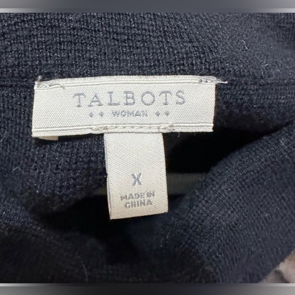 Talbots Long Sleeve Sweater Top - Black - Talbot's Size X (between 12-14) - Picture 6 of 7